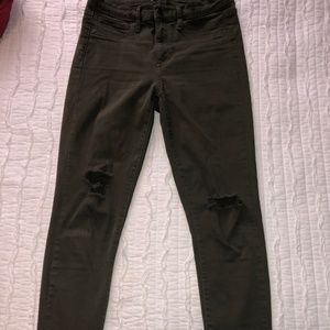 Women's Gap Army Green Jean Leggings